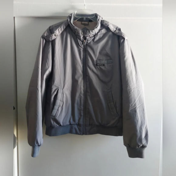 Members Only Classic Gray Bomber Zip-up Jacket Size 42 - Picture 9 of 10